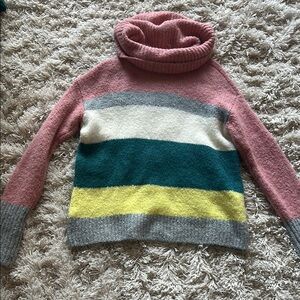 Loft Striped Turtleneck Sweater